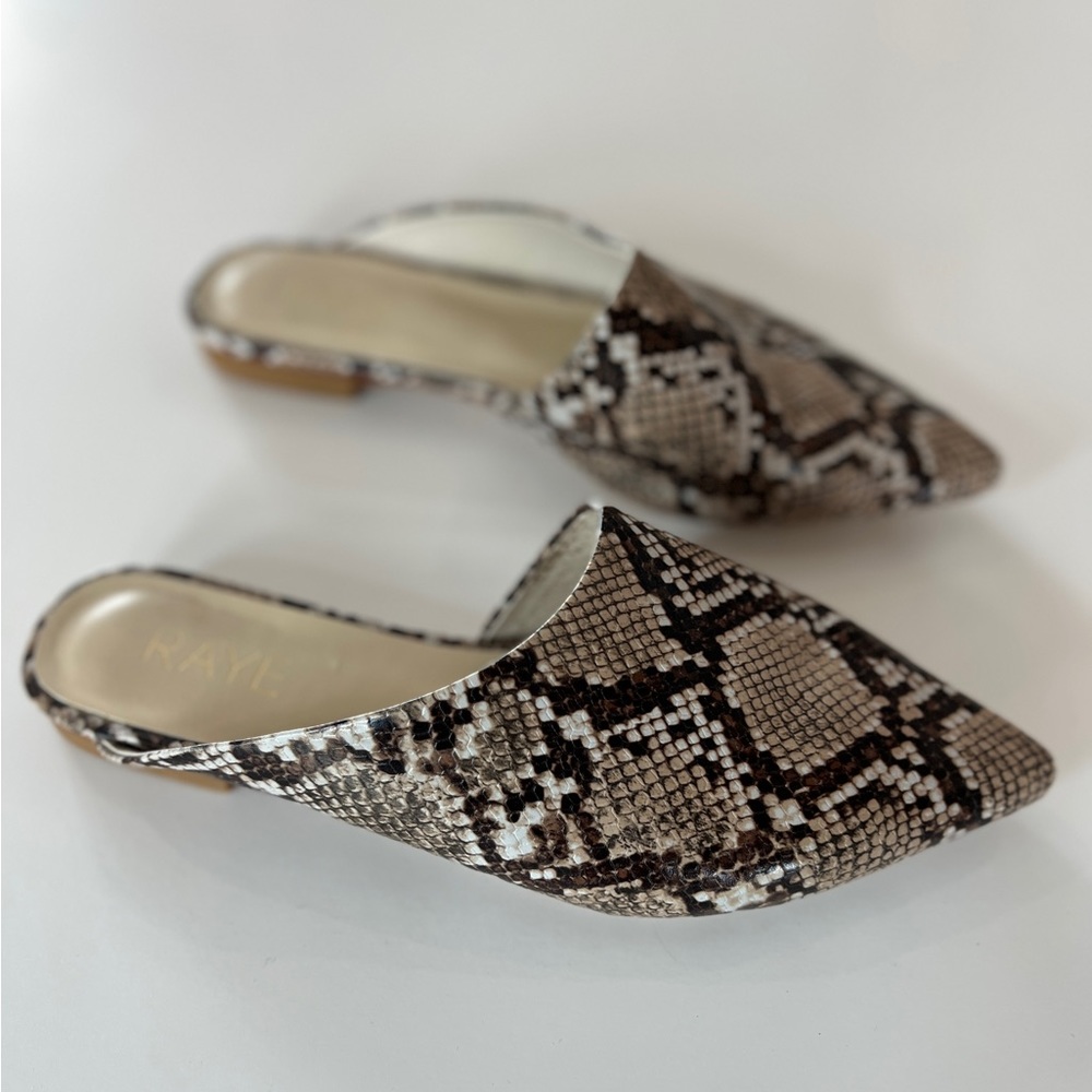 Raye - Kandie Slide in Natural Snake - Worn Once